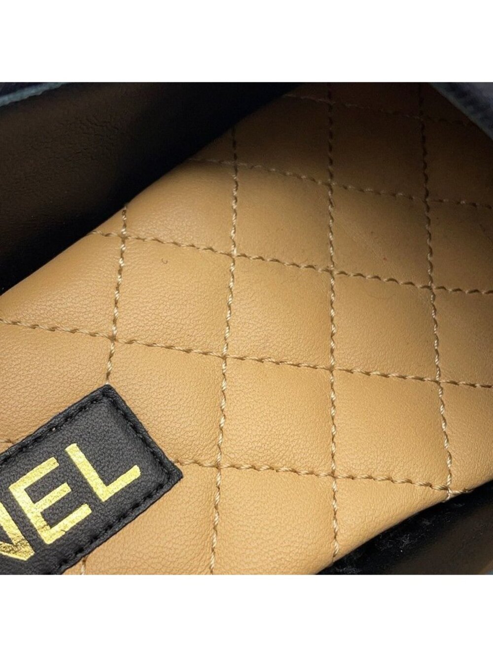 Chanel Espadrilles CC Logo Flat Shoes Velvet Raffia 39c Slip on Black - Picture 7 of 10